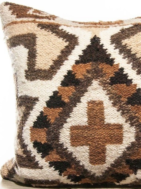 Aztec Wool Woven Diamond Square Pillow Zoom