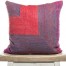 Bohemian Cotton Linen Fuchsia And Peacock Striped Square Pillow Front