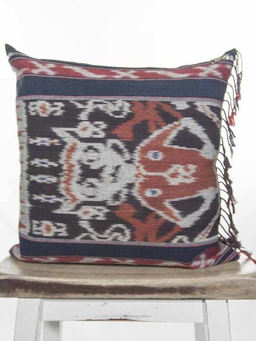 Indonesian Ikat Throw Pillow
