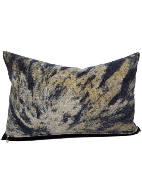 Aritzia Boiled Wool Lumbar Pillow Gold Front